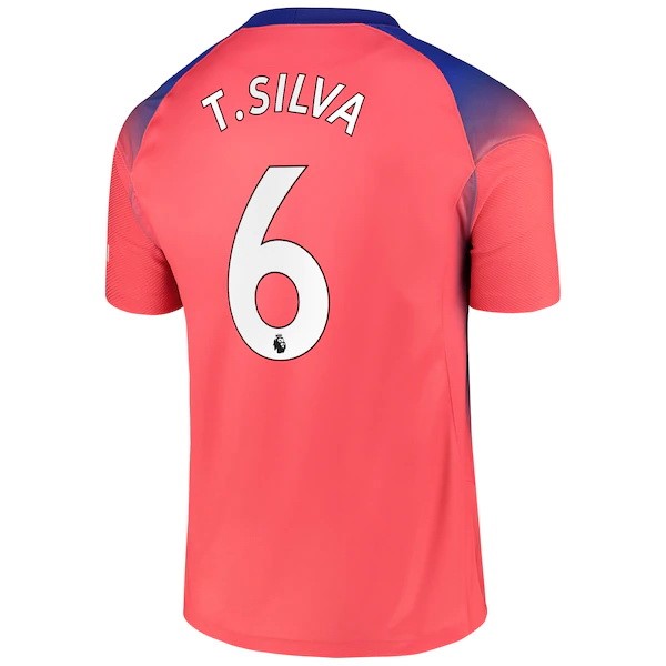 Trikot Chelsea NO.6 T. Silva Ausweich 2020-21 Orange Fussballtrikots Günstig